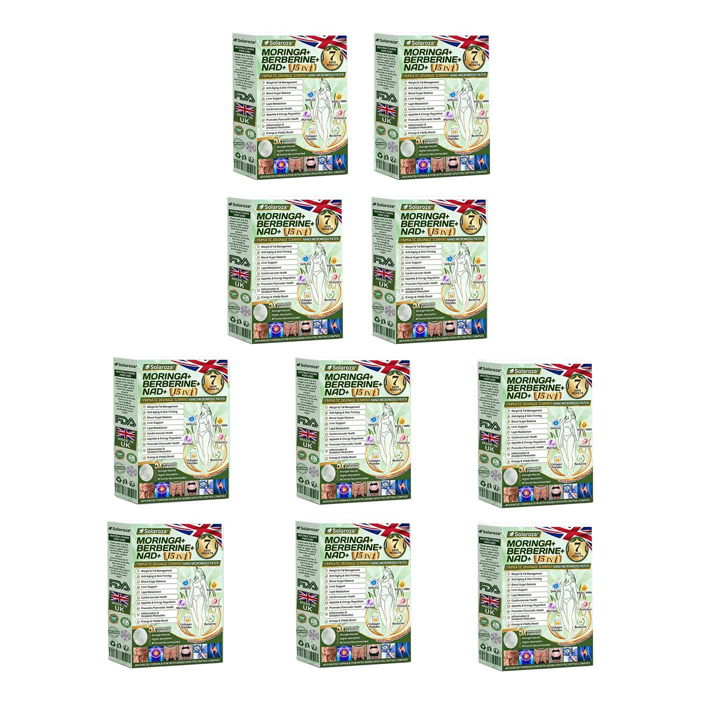 🎁Official Store | 🍋Solaroza® Moringa & Berberine 10-IN-1 Advanced Nano Microneedle 1 Patch (Once Daily, visible changes in 7 days) ✅ Obesity, Diabetes, Sleep Apnea, And Joint Issuess
