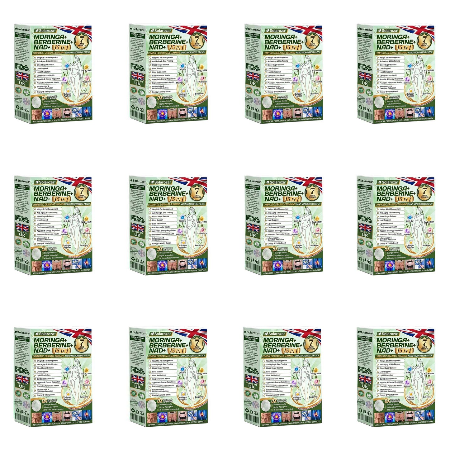🎁Official Store | 🍋Solaroza® Moringa & Berberine 10-IN-1 Advanced Nano Microneedle 1 Patch (Once Daily, visible changes in 7 days) ✅ Obesity, Diabetes, Sleep Apnea, And Joint Issuess