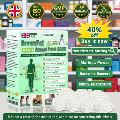 🎁Official Store | 🍋Solaroza® Moringa & Berberine 10-IN-1 Advanced Nano Microneedle 1 Patch (Once Daily, visible changes in 7 days) ✅ Obesity, Diabetes, Sleep Apnea, And Joint Issuess