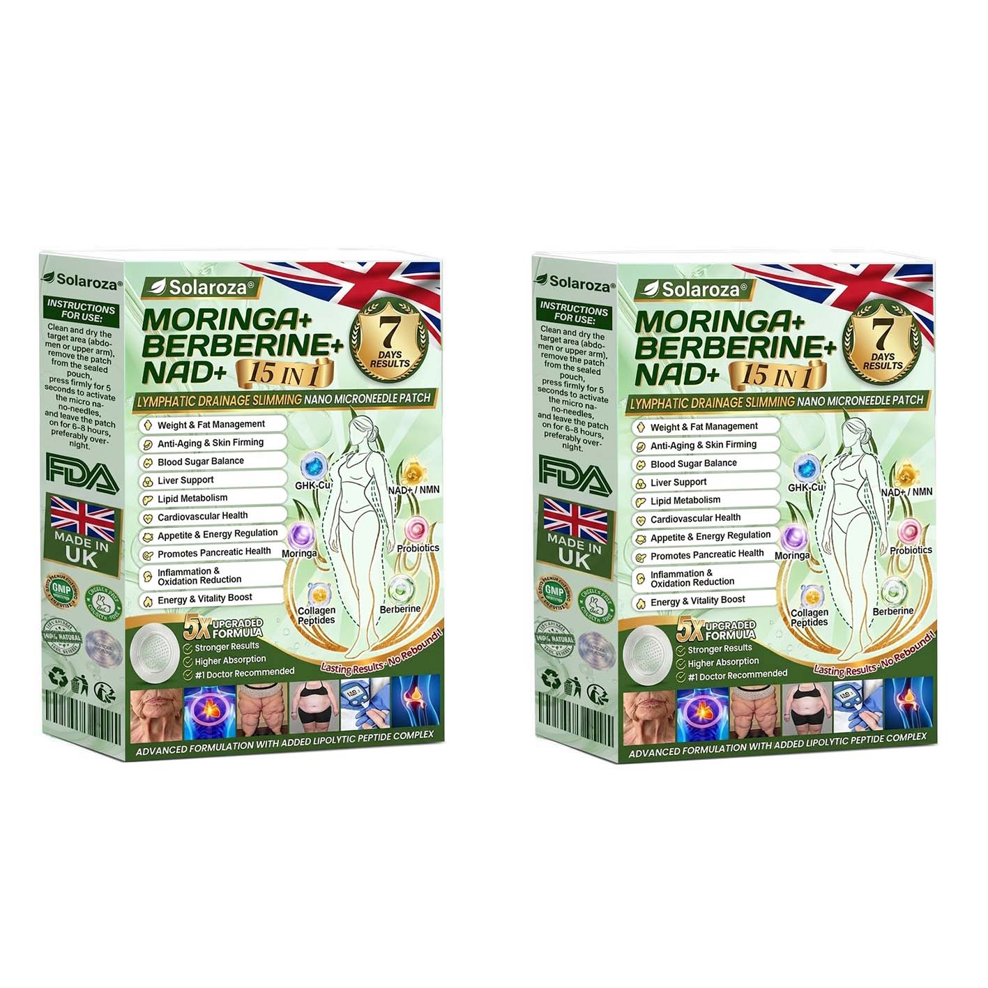 🎁Official Store | 🍋Solaroza® Moringa & Berberine 10-IN-1 Advanced Nano Microneedle 1 Patch (Once Daily, visible changes in 7 days) ✅ Obesity, Diabetes, Sleep Apnea, And Joint Issuess