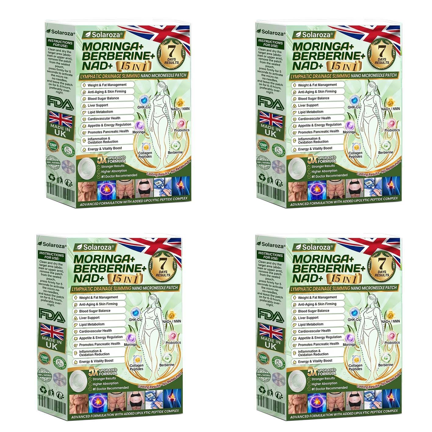 🎁Official Store | 🍋Solaroza® Moringa & Berberine 10-IN-1 Advanced Nano Microneedle 1 Patch (Once Daily, visible changes in 7 days) ✅ Obesity, Diabetes, Sleep Apnea, And Joint Issuess